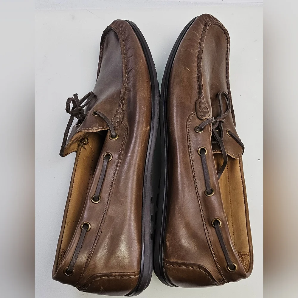 GBX Henley Loafer‎ Soft Brown Leather Slip-On Driving Shoes Mens Size 12D